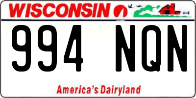 WI license plate 994NQN