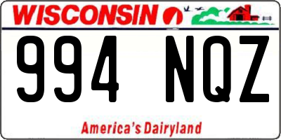 WI license plate 994NQZ