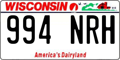 WI license plate 994NRH