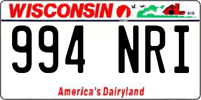 WI license plate 994NRI
