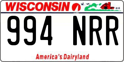 WI license plate 994NRR