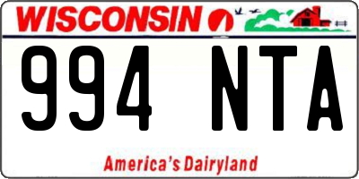 WI license plate 994NTA