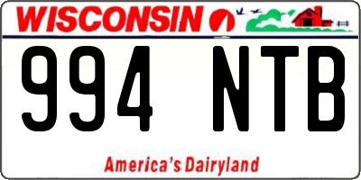 WI license plate 994NTB
