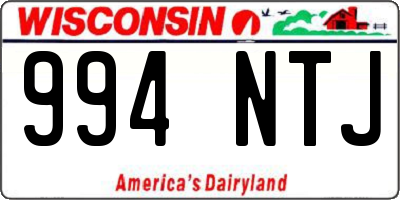 WI license plate 994NTJ