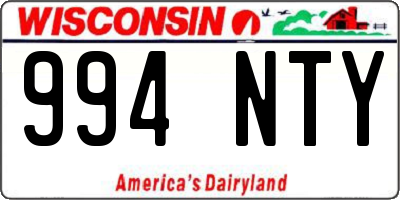 WI license plate 994NTY