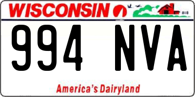 WI license plate 994NVA