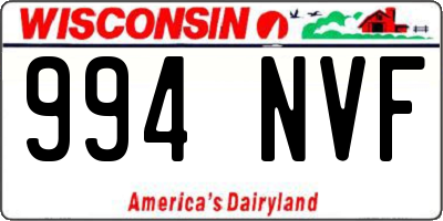 WI license plate 994NVF