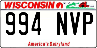 WI license plate 994NVP