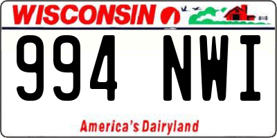 WI license plate 994NWI