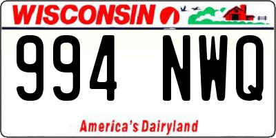 WI license plate 994NWQ