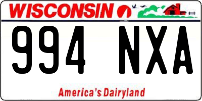 WI license plate 994NXA