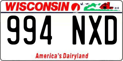 WI license plate 994NXD