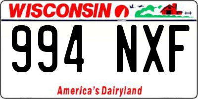 WI license plate 994NXF