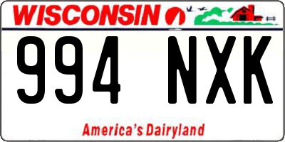 WI license plate 994NXK