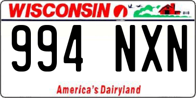 WI license plate 994NXN
