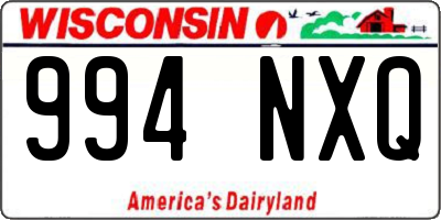 WI license plate 994NXQ