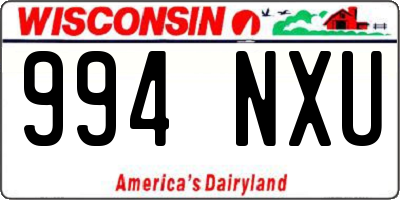 WI license plate 994NXU