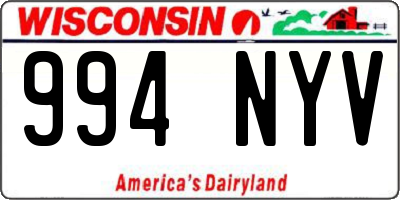 WI license plate 994NYV