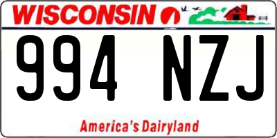 WI license plate 994NZJ