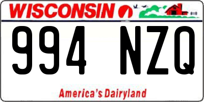 WI license plate 994NZQ