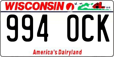WI license plate 994OCK