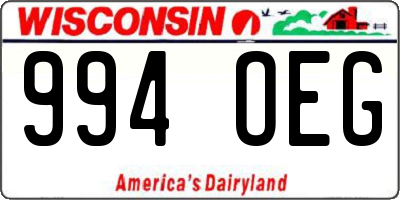 WI license plate 994OEG