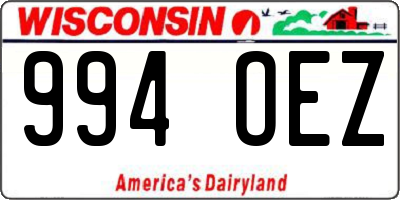 WI license plate 994OEZ