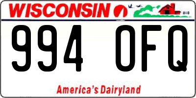 WI license plate 994OFQ