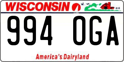 WI license plate 994OGA