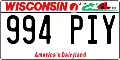 WI license plate 994PIY