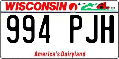 WI license plate 994PJH