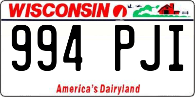 WI license plate 994PJI