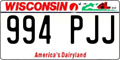 WI license plate 994PJJ