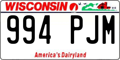 WI license plate 994PJM
