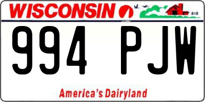 WI license plate 994PJW