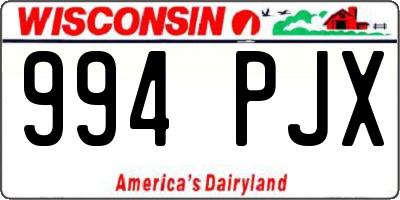 WI license plate 994PJX