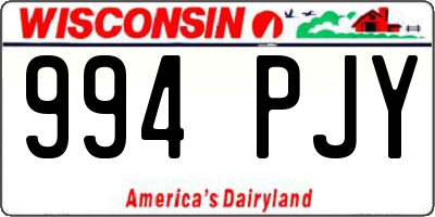 WI license plate 994PJY