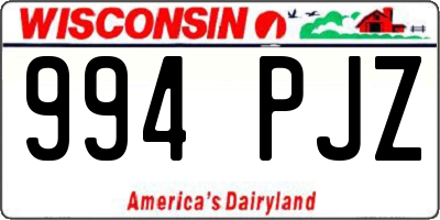 WI license plate 994PJZ