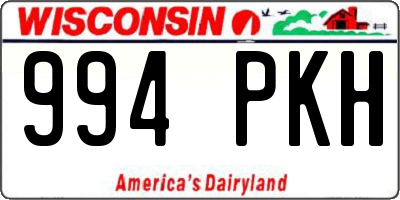 WI license plate 994PKH