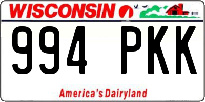 WI license plate 994PKK