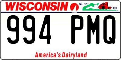WI license plate 994PMQ