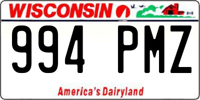 WI license plate 994PMZ