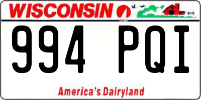 WI license plate 994PQI