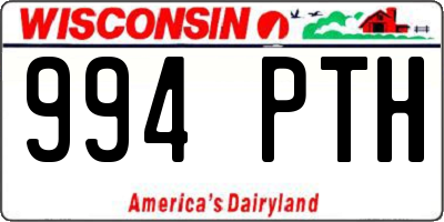 WI license plate 994PTH