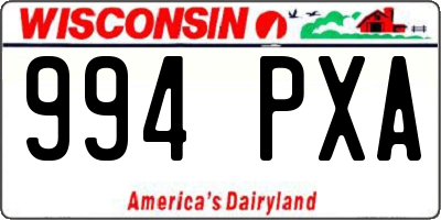 WI license plate 994PXA