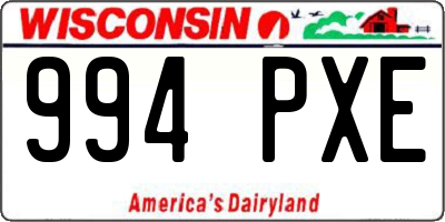 WI license plate 994PXE