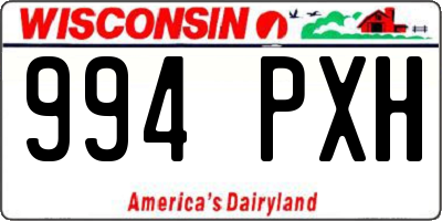 WI license plate 994PXH