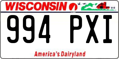 WI license plate 994PXI