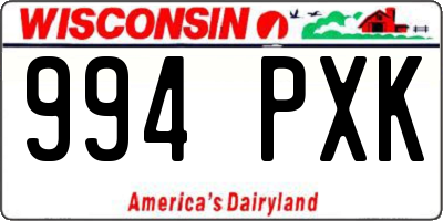 WI license plate 994PXK