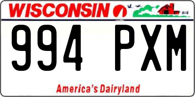 WI license plate 994PXM